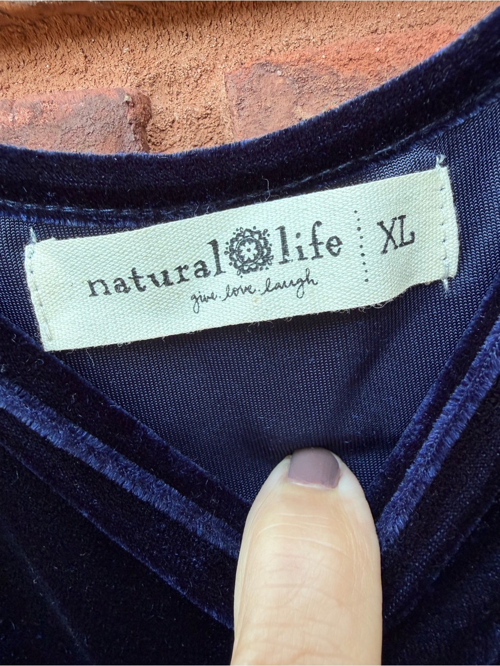 Natural Life Velvet Tiered Maxi Dress Navy Blue Boho Whimsigoth XL plus Karlie - Picture 3 of 6